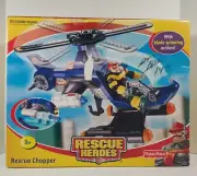 Rescue Heroes Chopper Vehicle Helicopter 2002 Fisher Price FACTORY SEALED!!!