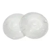2x Turn Signal Light Cover Clear Lens Motorcycle For Harley Glide Softail FLT