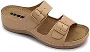 [LEON] 908 Leather Shoes Sandals Clog Mules Comfort Shoes Slippers Women