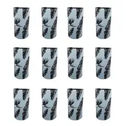 12x Good Vibes Outdoor Can Cooler Stubby Holder Skinny 6.5x12cm Sorrento Palm