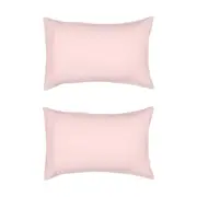2 Pack 180 Thread Count Standard Pillowcases - Pink