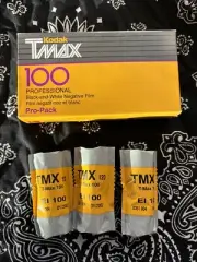 3 Rolls Kodak TMAX 100 TMX 120 Film Black+White Negative Film Exp 01/2002 (L)