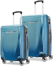 [Samsonite] Winfield 3 DLX Hardside Expandable Luggage with Spinners, Blue/Navy, 2-Piece Set (20/25)