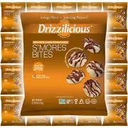Drizzilicious Smores .74oz 20 Pack | Mini Snack Chocolatey Rice Cakes | Vegan A