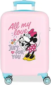 Joumma Disney Mickey & Minnie Cabin Suitcase Multicolor 33 x 50 x 20 cm Rigid 2 kg Combination Lock Side ABS 2 kg 33L Hand Luggage, Multicoloured, One Size, Cabin Suitcase, Multicoloured, One Size