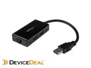 StarTech USB 3.0 to Gigabit Network Adapter with Built-In 2-Port USB Hub USB3100