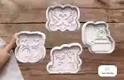 Engagement Cookie Cutter & Embosser Cutter Set of 4- Rings- Proposal- Doves