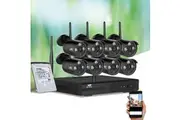 UL-tech Wireless CCTV Security System 8CH NVR 3MP 8 Bullet Cameras 1TB