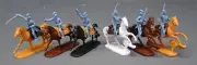 LOD037B "American Revolution Cavalry x6 Figs (Blue)" 1/30 Plastic Toy Soldiers