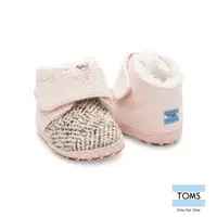 在飛比找蝦皮商城優惠-美國 TOMS 童鞋 粉色棉麻拼接刷毛嬰兒鞋 休閒鞋 (10