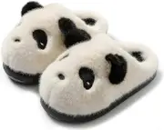 Morakot Panda Slippers Women's Slippers Plush Animal Slippers Warm and Soft Home Slippers for Indoor/Outdoor White EU38-39