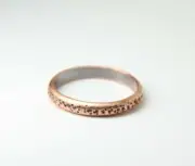 Copper Ring Stackable Hammered Rings band Size 9.5 Promise Ring Unisex 3mm thick