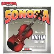 Sonora SV10 Plain Steel Chromium Flat Wound Violin Strings MADE IN USA
