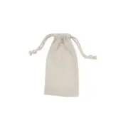 50 x Calico PREMIUM Drawstring Tote Bags - 10 x 20cm - 100% Cotton - Small