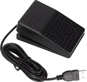 CYSFETENA Programmable USB Single Foot Switch, Mechanical Foot Pedal with 2 m Cable, Ergonomic Foot Switch Pedal for Gaming Medicine Productivity and Media Control