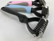 Pet Shedding Brush Grooming 2 Sided Undercoat Dog Cat Comb Dematting Tool Pets