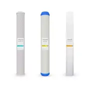 Max Water WH Water Filter Set 20" x 2.5" Sediment, Cation CTO Set