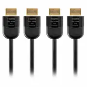 2x PRO2 2m Premium HDMI Cable Ultra HD 4K 2160p 30AWG High Speed w/ Ethernet BLK