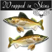 Walleye Fish Stickers Tackle Box Decals Tool Box Laptop Fishing AFP107