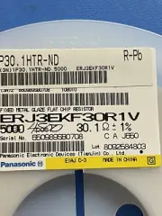 ERJ-3EKF30R1V RESISTOR THICK FILM 30.1 Ohm 1% 0.1W 0603 SMD (100 PER LOT)
