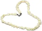 [CrystalAge] Mother of Pearl Gemstone Chip Necklace with Clasp