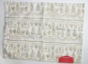 NEW NWT Opal House Placemat Off-white Gold Fabric Christmas Cream