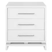 Pearl Bedside Table - Large White