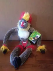 Wild Republic Plush Mandrill With Rainforest Tribal Outfit Wild Wear NWT