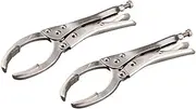 NUZAMAS Set of 2 Oil Filter Locking Pliers Jaw 10 Inch PVC Pipe Plier Wrench Hand Removal Repair Maintenance Tool