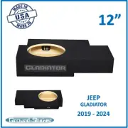 2019-2024 Jeep Gladiator 12" Single Sealed Sub Box Subwoofer Enclosure GREY