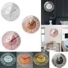 Gold Rose Gold Wall Clock Transparent Acrylic Silent Transparent Silent Movement