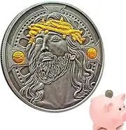 Christian Challenge Coin, Gold Silver Christian Collectible Coin, Favors, Religious Cross Coin Collection Souvenir