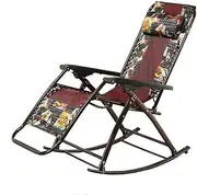 Folding Deck Chair Recliner Chairs Lounger Rocking Chair Sun Lounger Backrest Armchair Patio Garden Bedroom Living Room Balcony Recliner,B