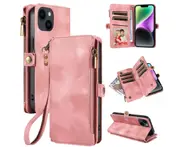 035 Flip Zipper Wallet Phone Case for iPhone15