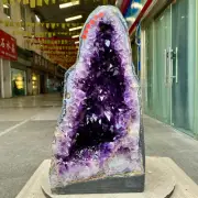 70LB Large Natural Amethyst Geode Cathedral Crystal Cluster Specimen Healing