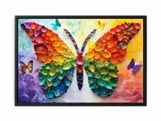 Colorful Buterfly Framed Print Fine Art Poster Print