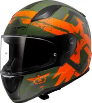 LS2 FF353 Rapid II Thunderbirds, full face helmet , color: Matt Olive/Orange , size: XXL
