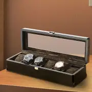 Luxury Wood Grain Watch Box 6-Slots Mechanical Watch Box Series Storage Box