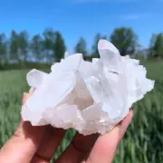260g Natural Clear Quartz Cluster Quartz Crystal Point Specimen Reiki Decor