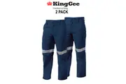 KingGee 2 Pack Reflective WorkCool Pants Triple Stitching Work Safety K53800