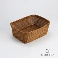 在飛比找蝦皮商城優惠-CORTEX 收納籃 仿藤籃 浴巾籃 長方型W50 卡其色