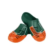 FOCO NCAA Men's Miami Hurricanes 2023 Colorblock Big Logo Clogs