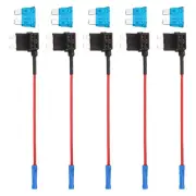 Fuse Tap 24V 12V Car Add A Circuit Fuse Tap with 15A Medium Fuses, 5pcs