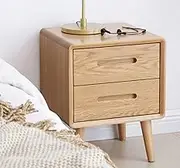 MIUZ Bedside Table Drawers Side Tables Solid Timber American Oak Wood Nightstand