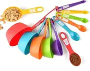 [Eclipi] 12 Pcs Measuring Cups and Spoons Set - Dishwasher Safe Measuring Utensils Set for Dry & Liquid Ingredients | BPA Free | Kitchen Tool for Cooking and Baking