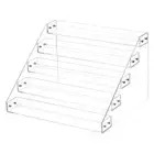 5 Tier Clear Spice Rack Shelf Seasoning Can Organizer for Countertop Pantry