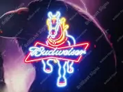 Clydesdale Horse Beer 24"x20" Vivid LED Neon Sign Light Lamp With Dimmer