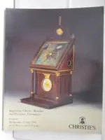 【書寶二手書T9／收藏_OTZ】CHRISTIE'S LONDON_IMPORTANT CLOCKS, WATCHES AND…1995/7/12