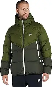 [Nike] Men's Quilted Synthetic Fill Windrunner Primaloft Insulated Jacket, Rough Green Olive, X-LARGE, Green, X-Large