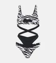 [Reina Olga] Reina Olga Theresa animal print swimsuit AU 8 black
